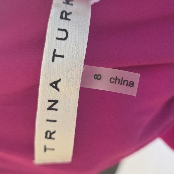 Trina Turk Dress 8 Jovial Halter-Neck Magenta NWT $228 - Picture 8 of 9